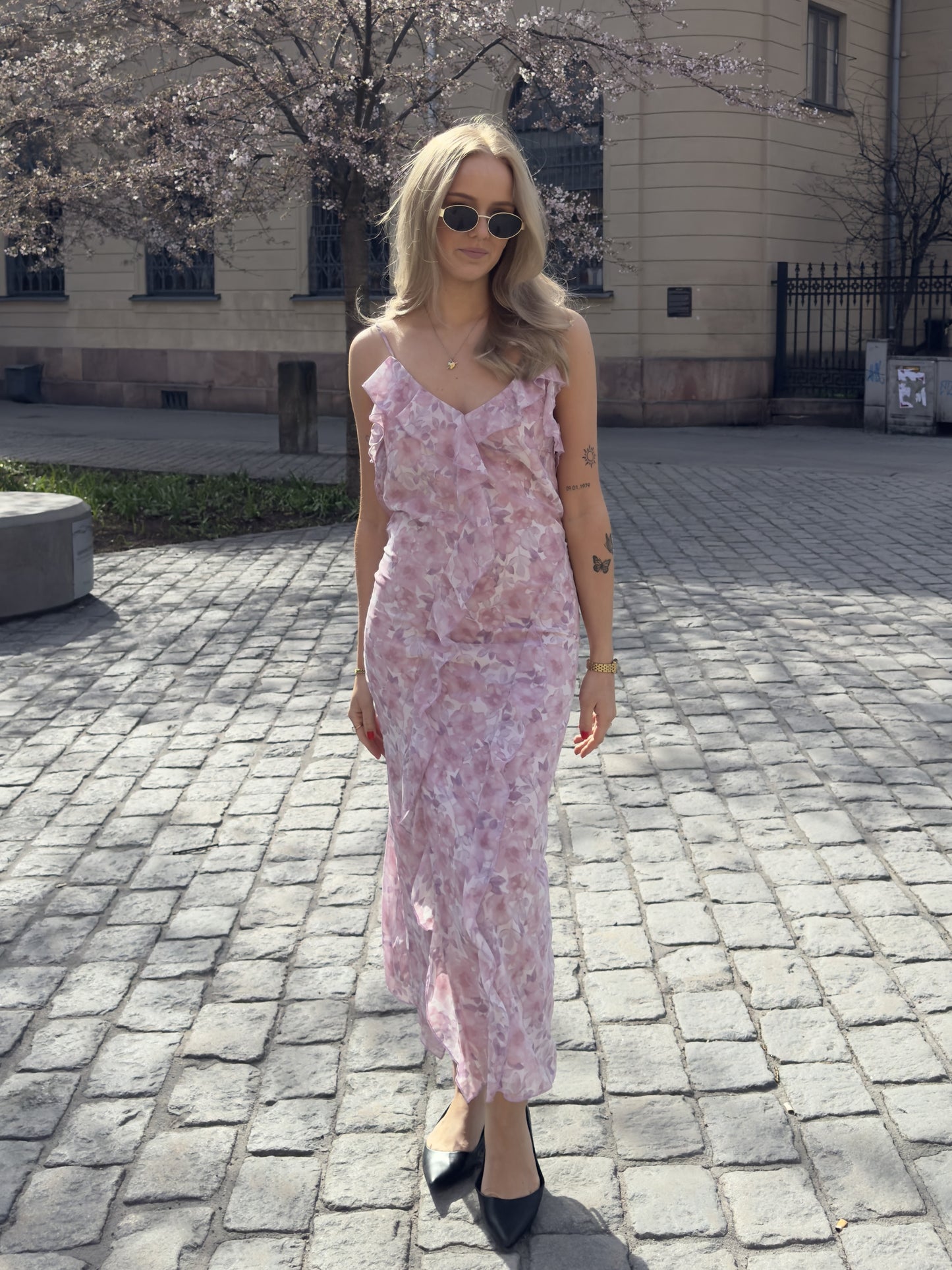 VIARIVA Midi Dress - Cloud Dancer
