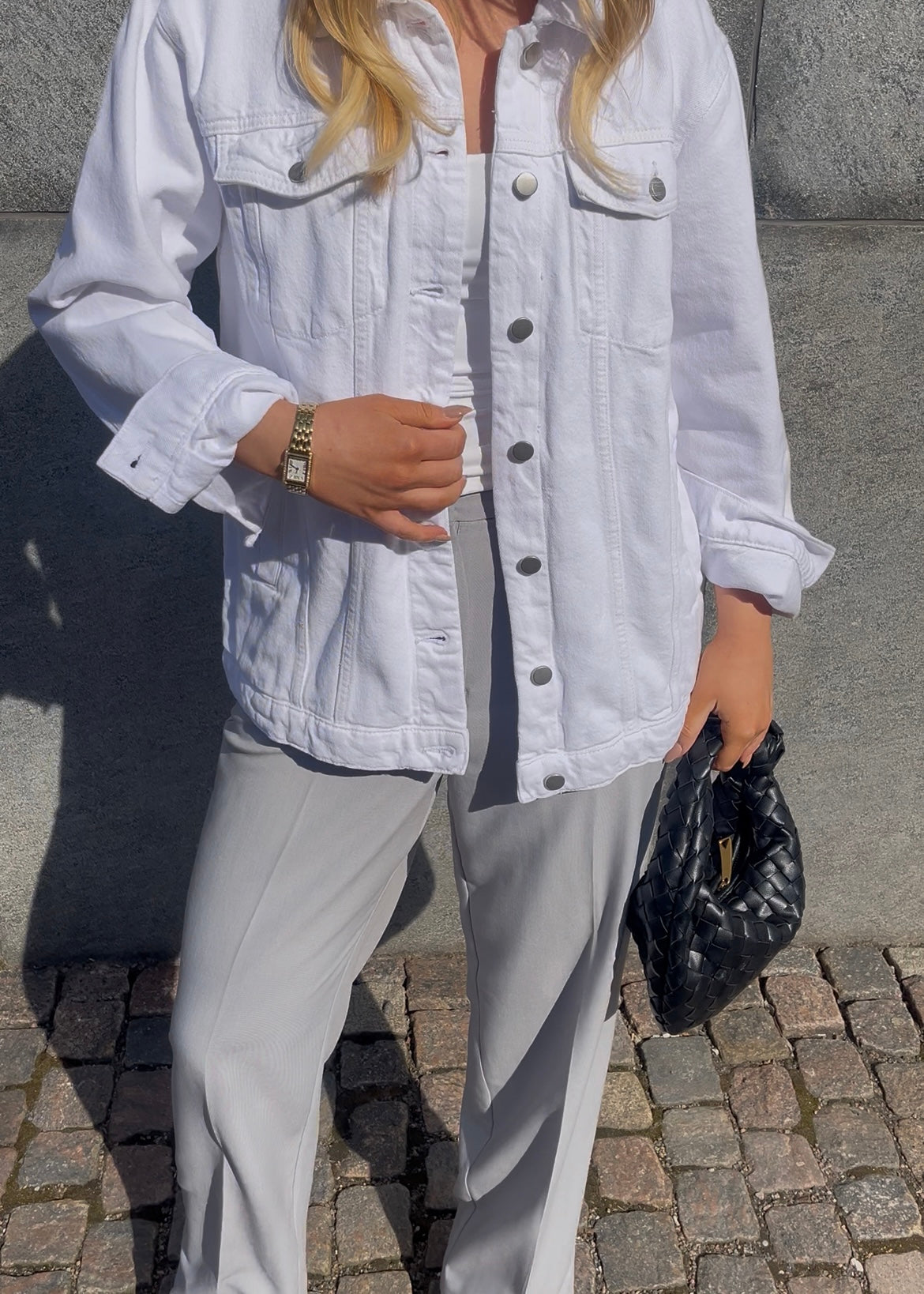 VIMEY Denim Jacket - White Denim