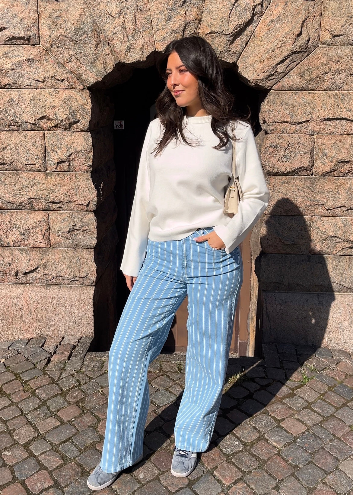 OBJMOJI Trousers - Light Blue Denim