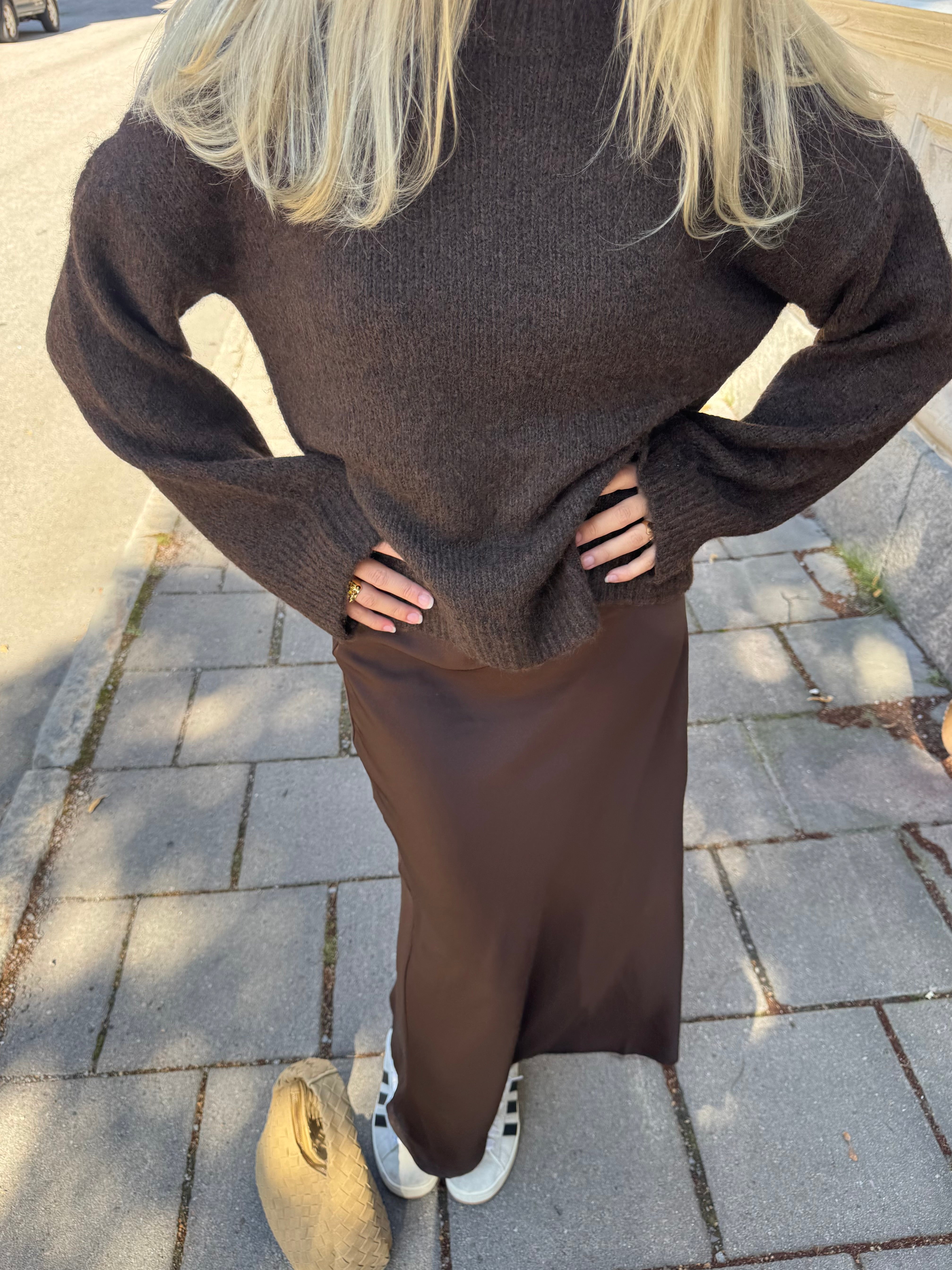 OBJSAGGIA Pullover - Seal Brown