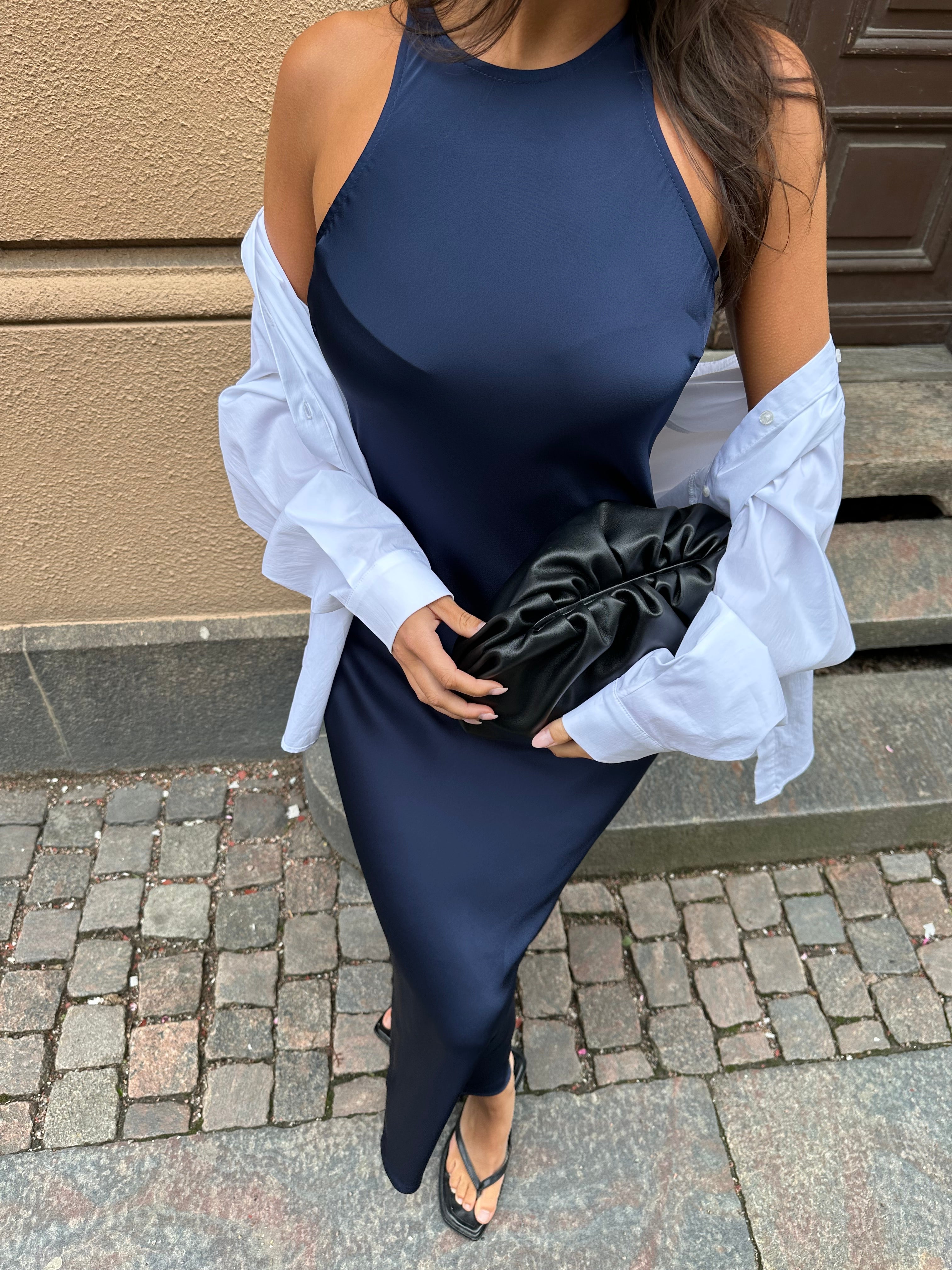 VIRAVENNA Long Dress - Navy Blazer