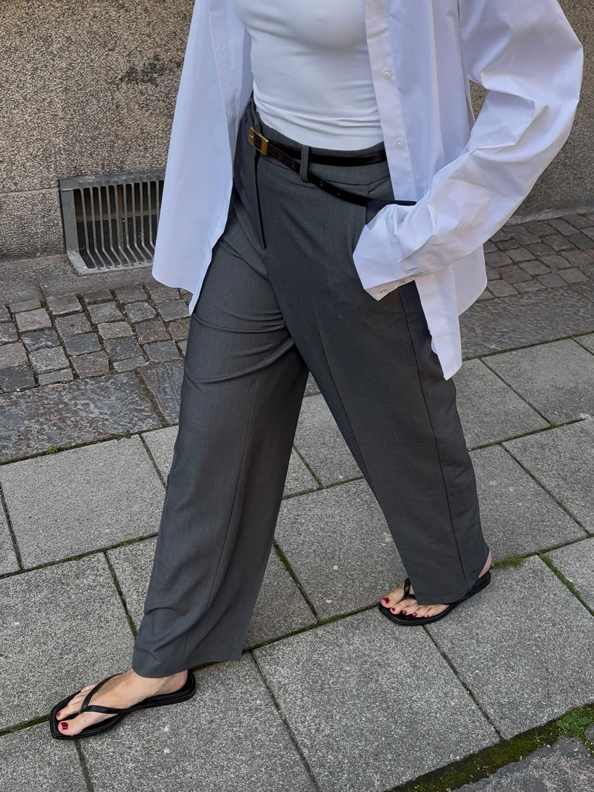 VISIFFE Trousers - Dark Grey Melange