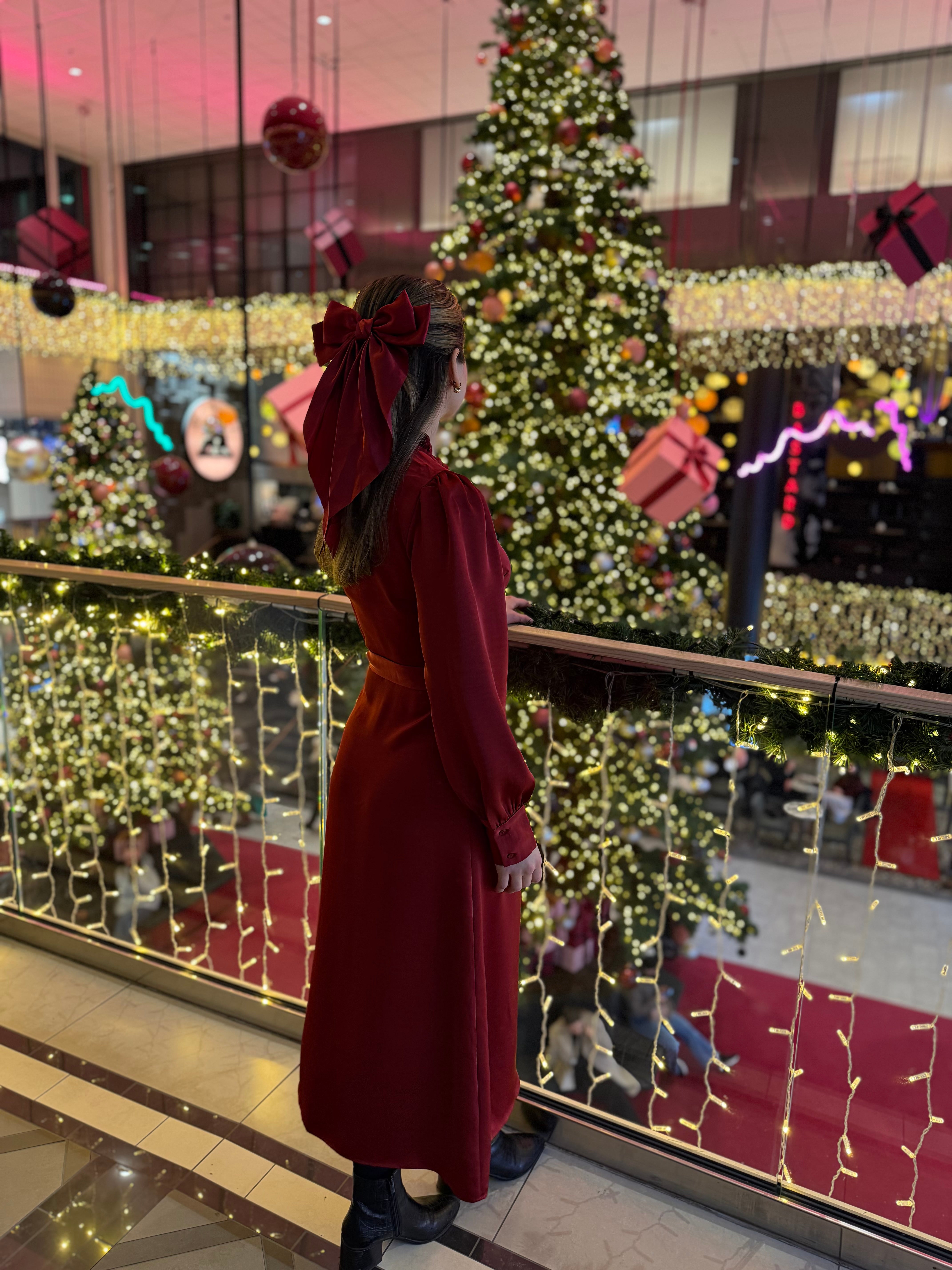 OBJCHILLI Long Dress - Karanda Red