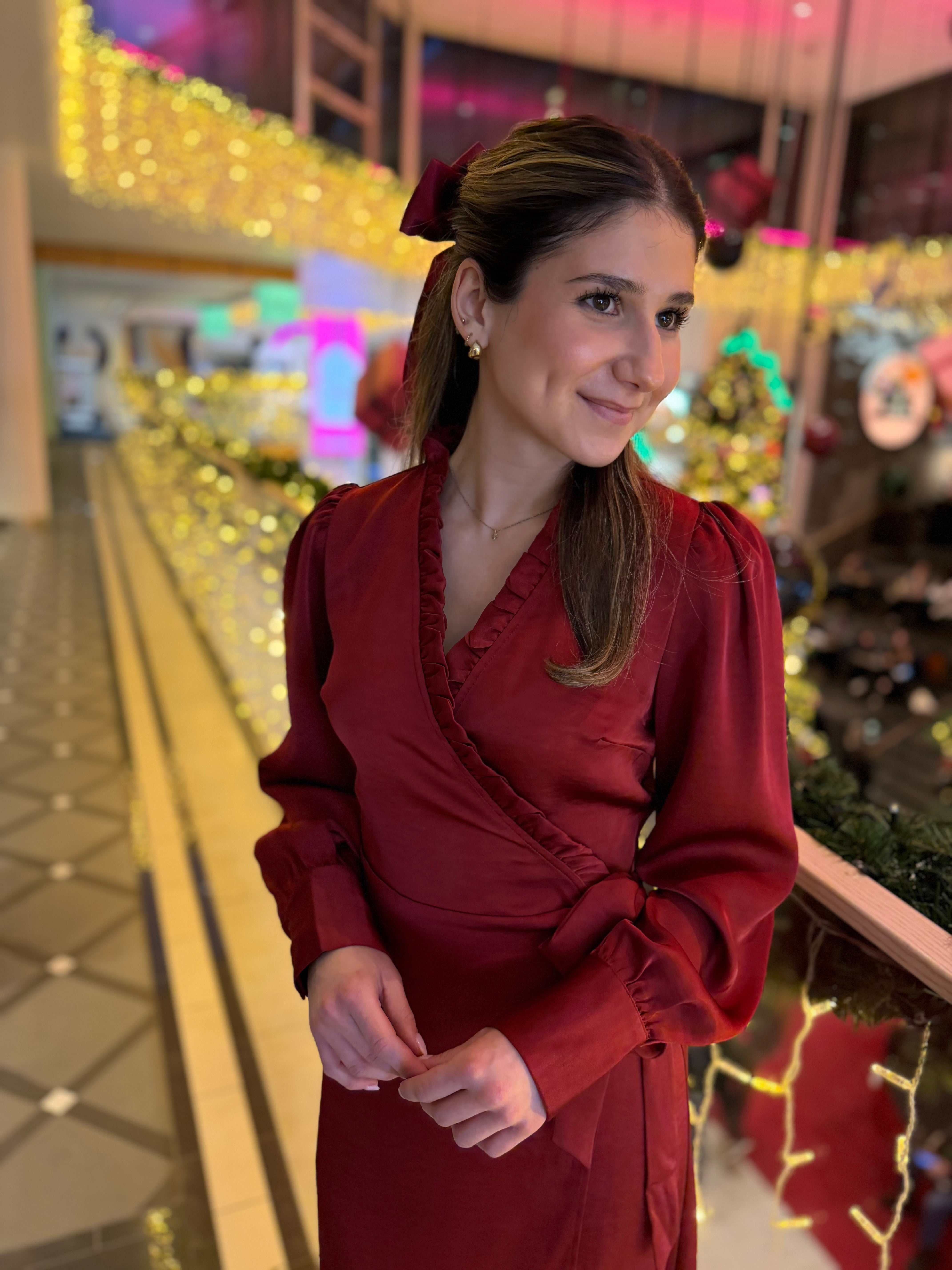 OBJCHILLI Long Dress - Karanda Red