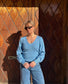 VINISSI Knit Top - Blissful Blue