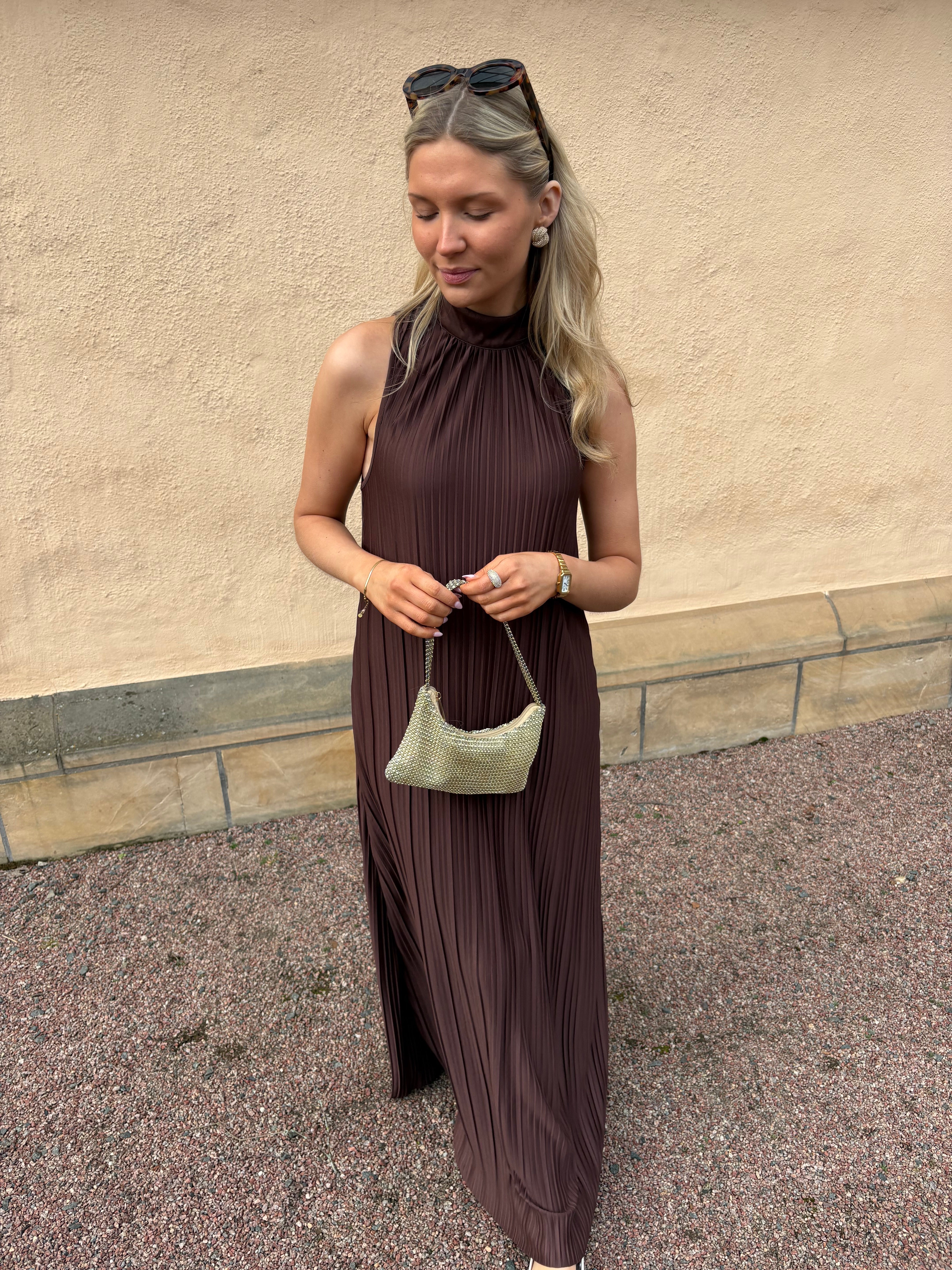 VISNOWDROP Long Dress - Shaved Chocolate