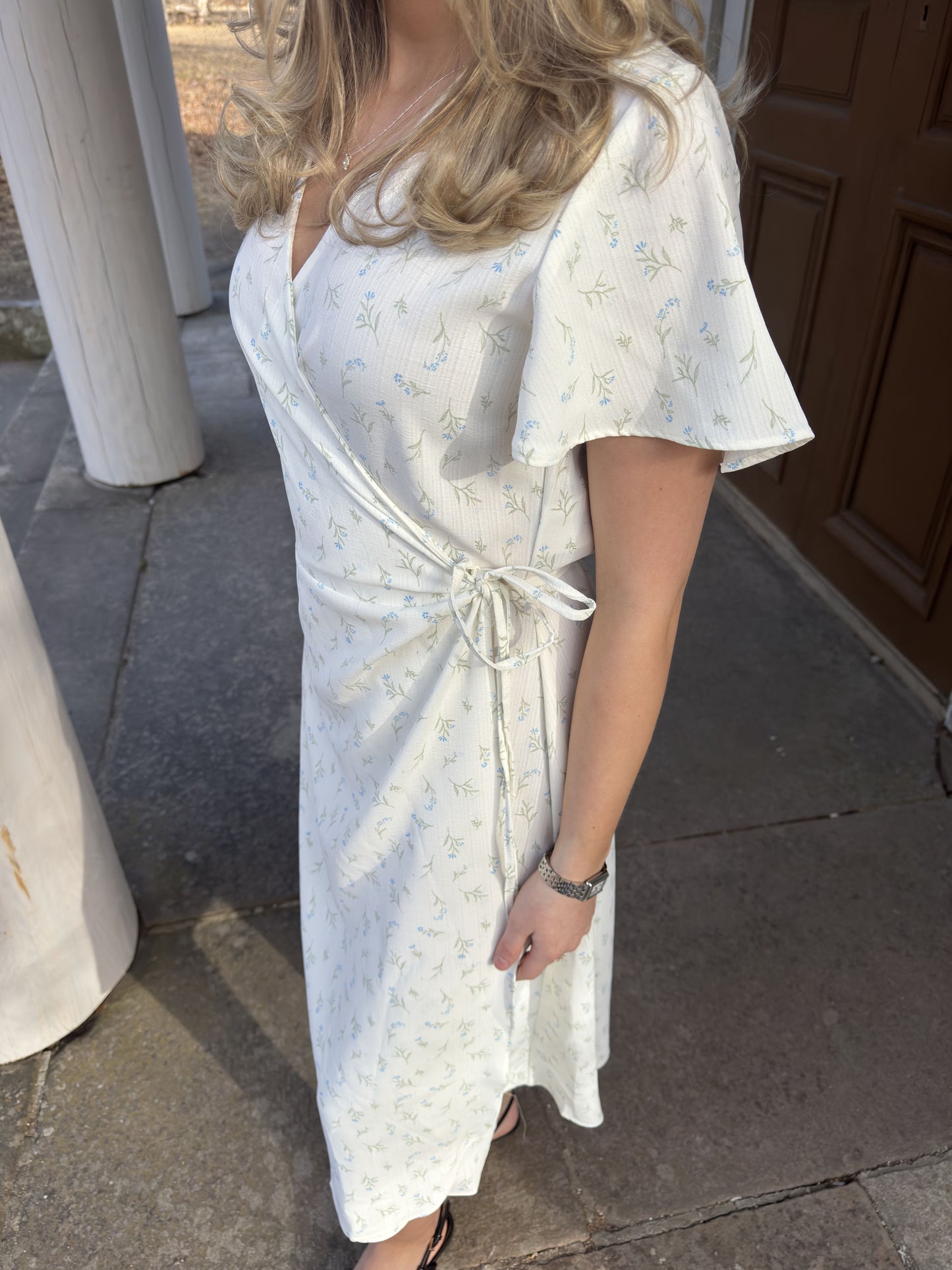 VILOVIE Midi Dress - Egret
