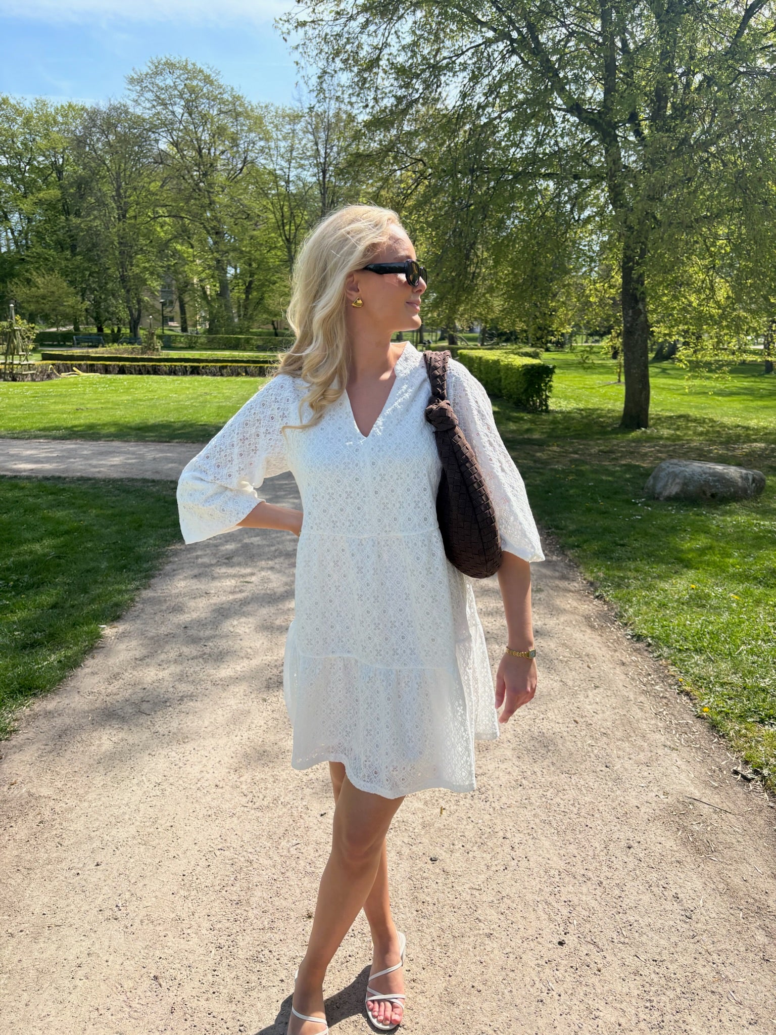 OBJLAILA Short Dress - Cloud Dancer