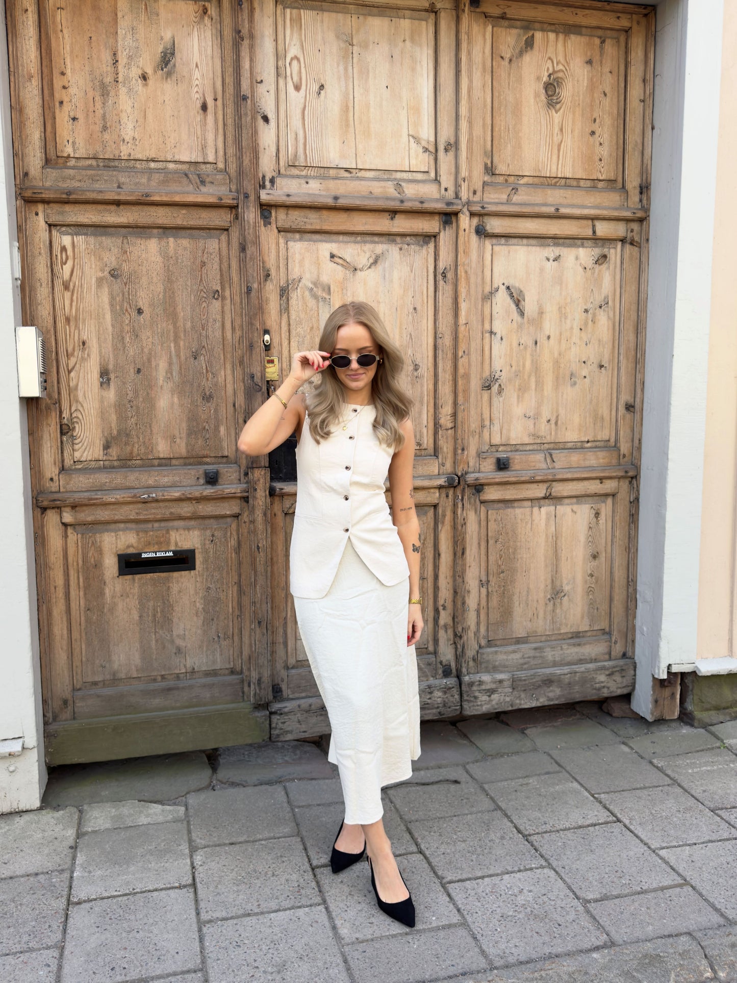 VIFREJA Midi Skirt - Birch