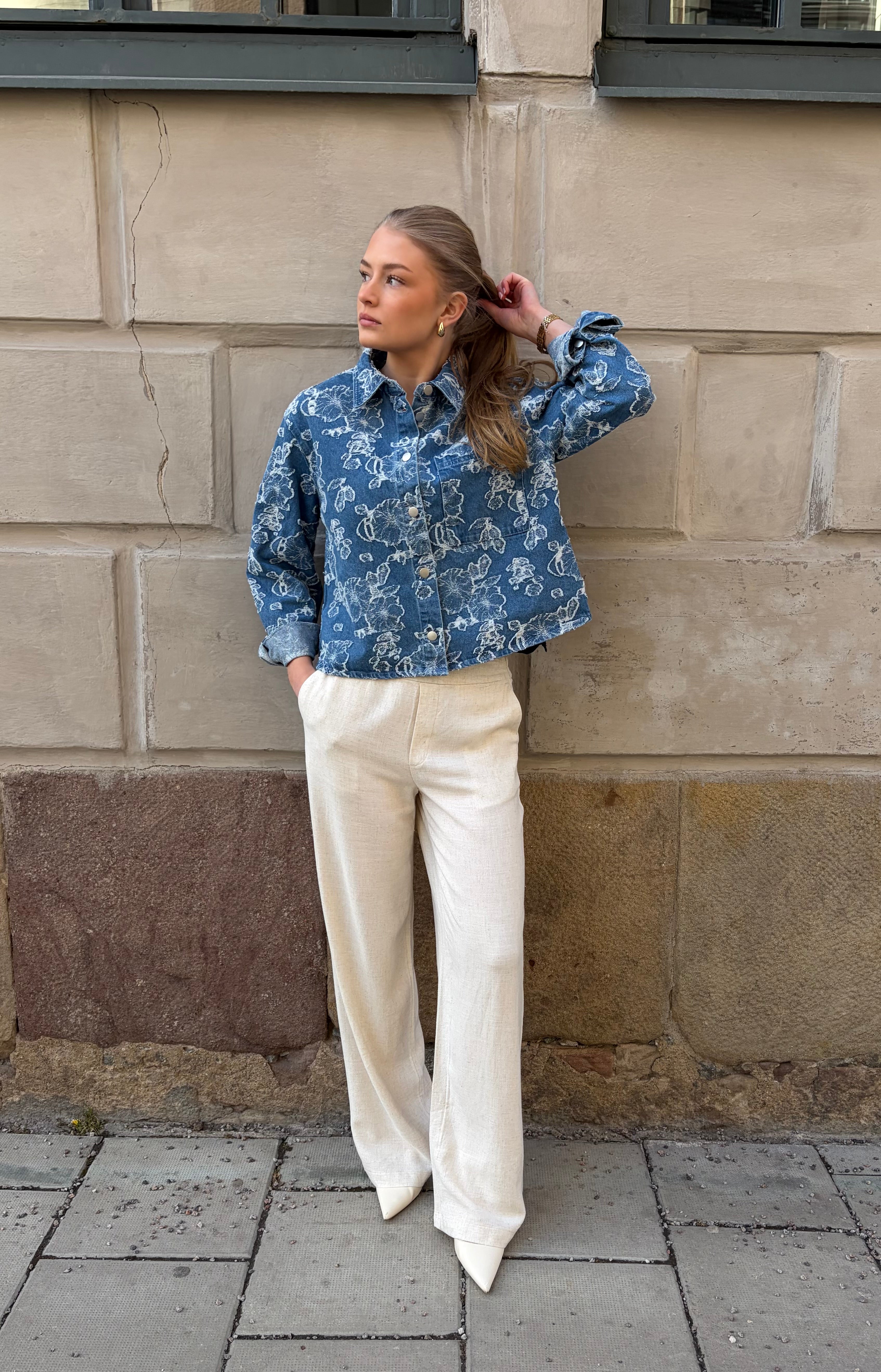 VIIANAIS Denim Jacket - Light Blue Denim