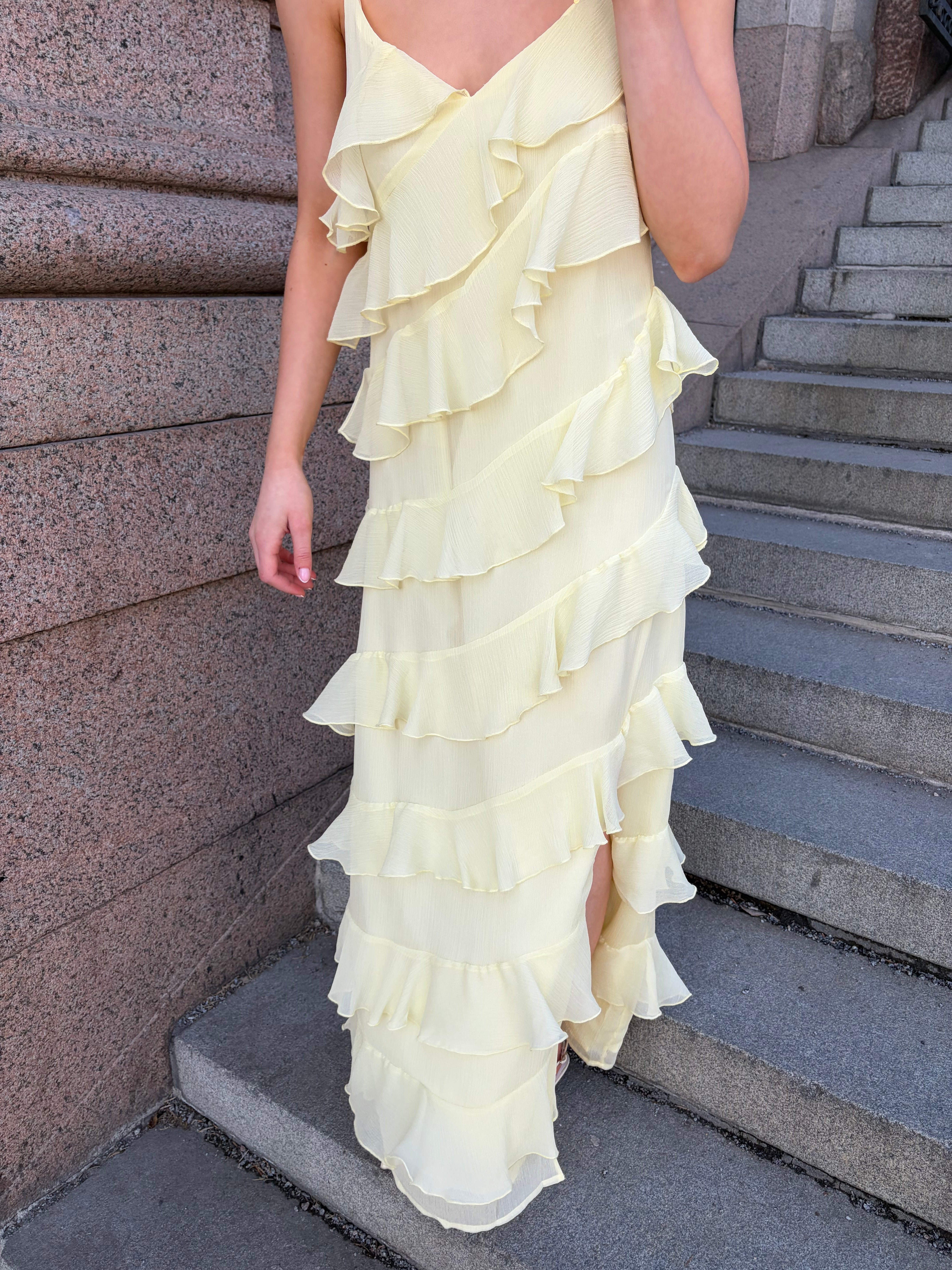 VILUNA Midi Dress - Pastel Yellow