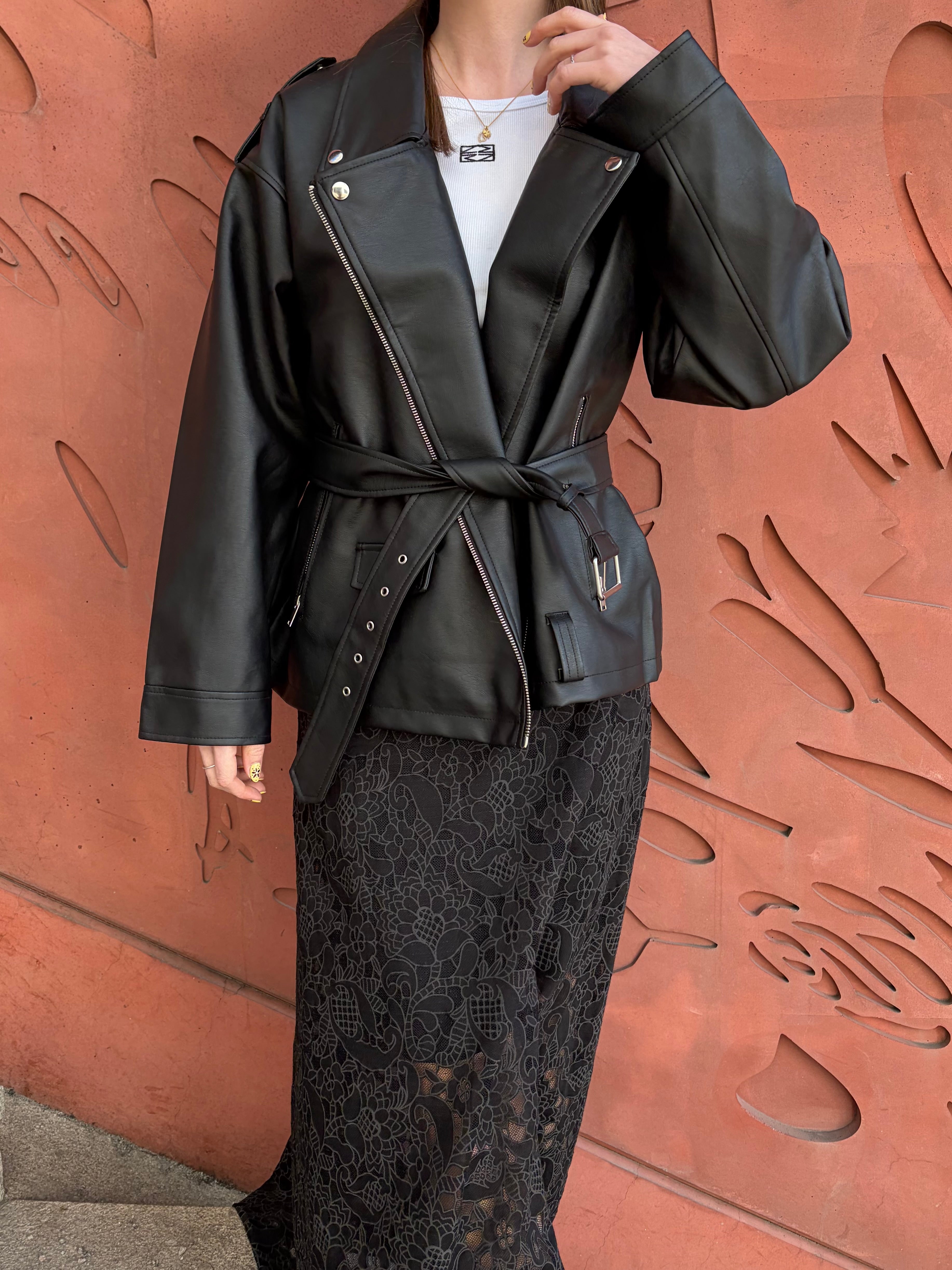 OBJBIANCA Long Skirt - Black