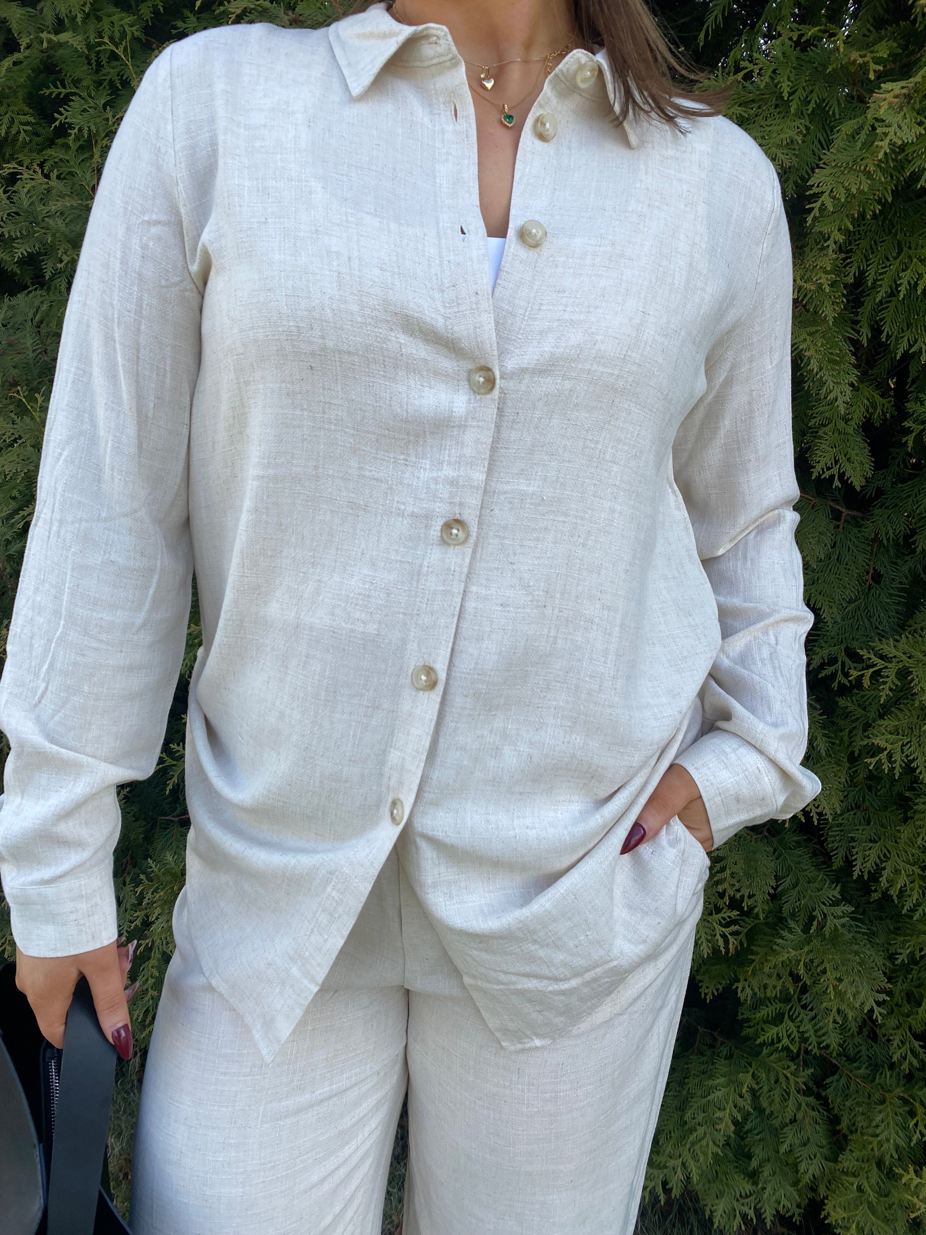 OBJSANNE Shirts - Sandshell