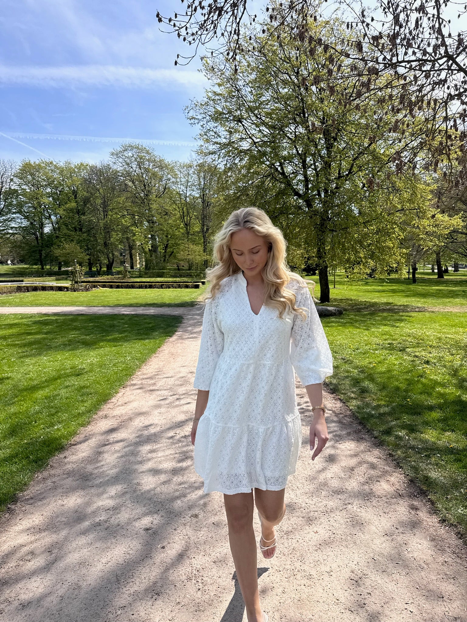 OBJLAILA Short Dress - Cloud Dancer