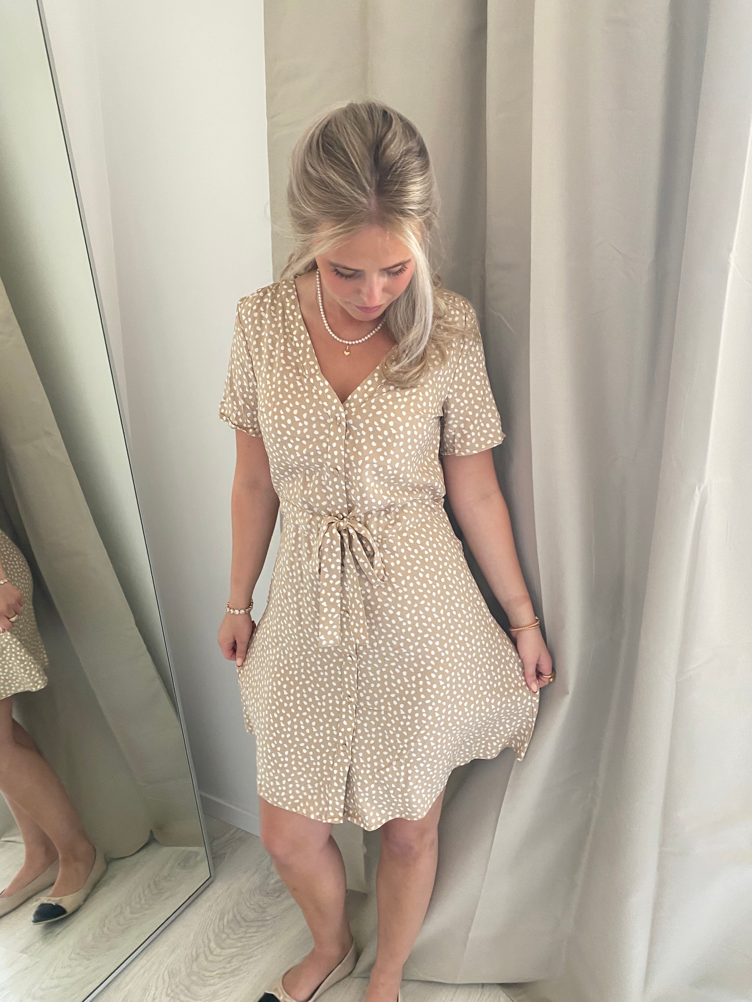 OBJCELESTE Short Dress - Humus