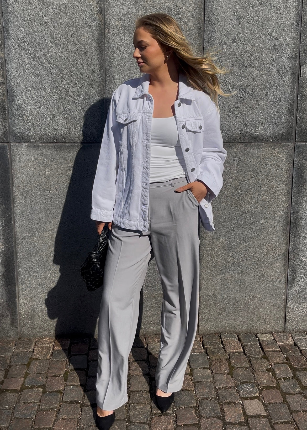 VIMEY Denim Jacket - White Denim