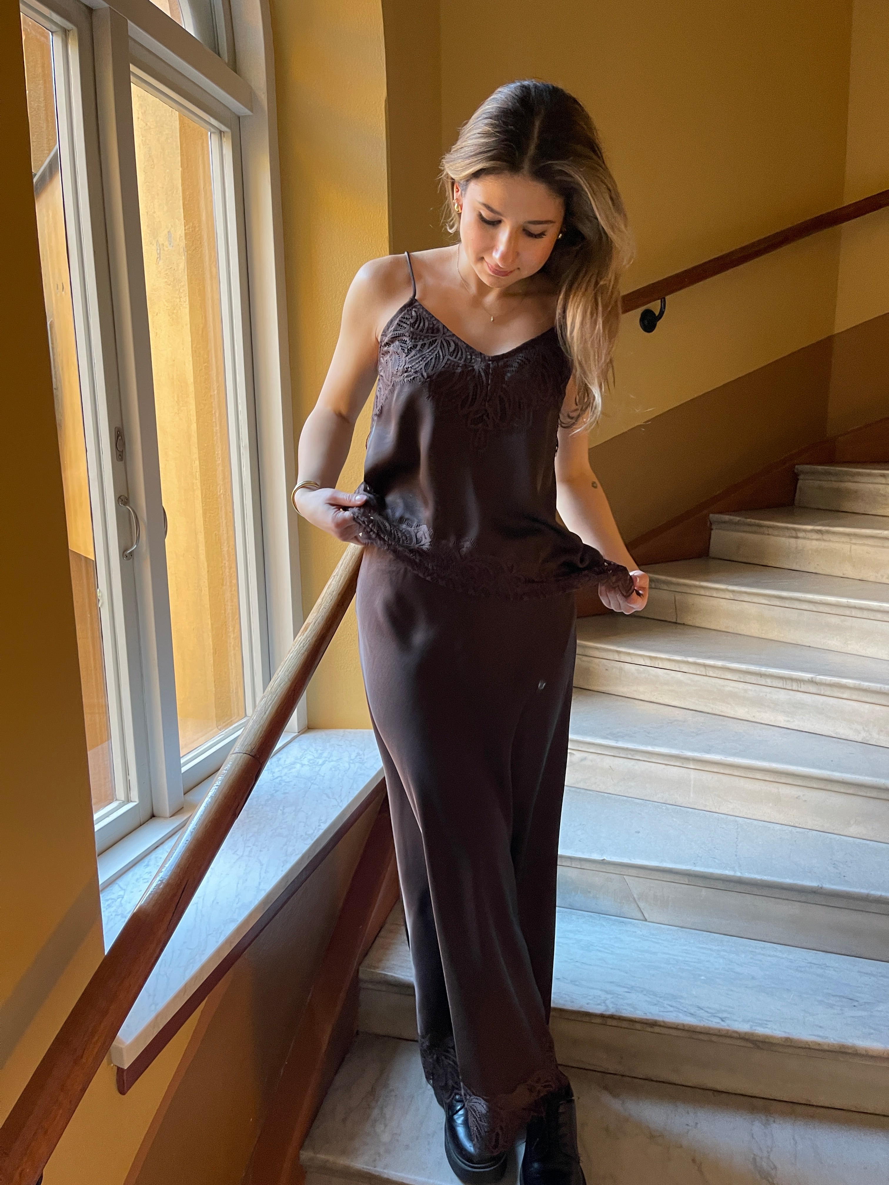 VILEA Long Skirt - Coffee Bean