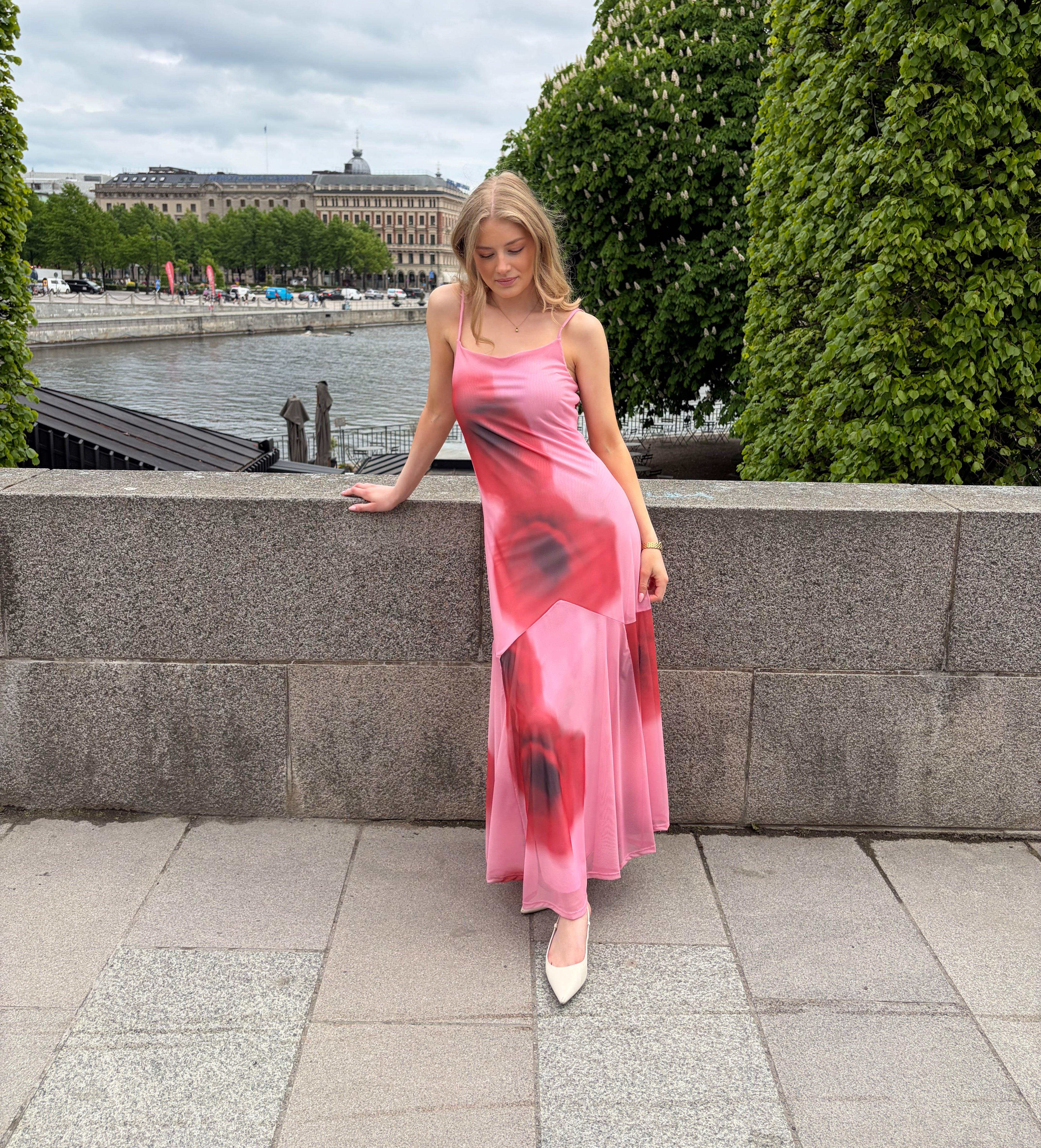 VISANNA Long Dress - Cherry Blossom