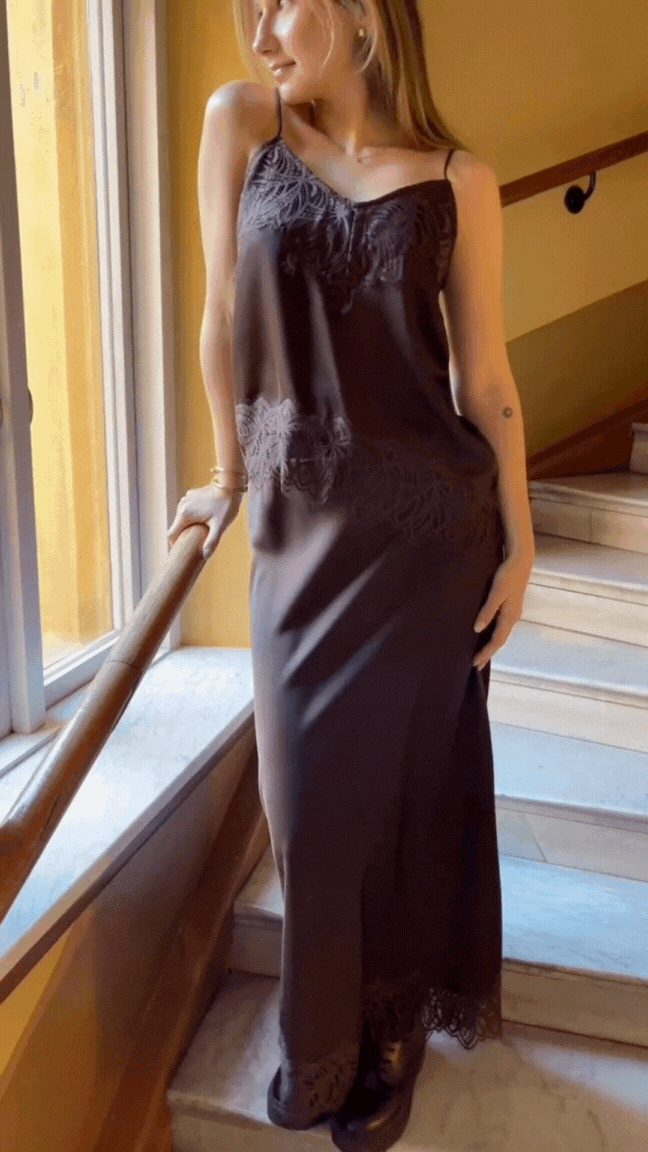 VILEA Long Skirt - Coffee Bean