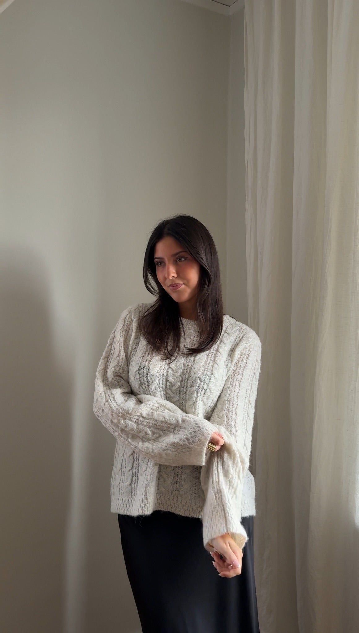 OBJRUNA Pullover - Cloud Dancer