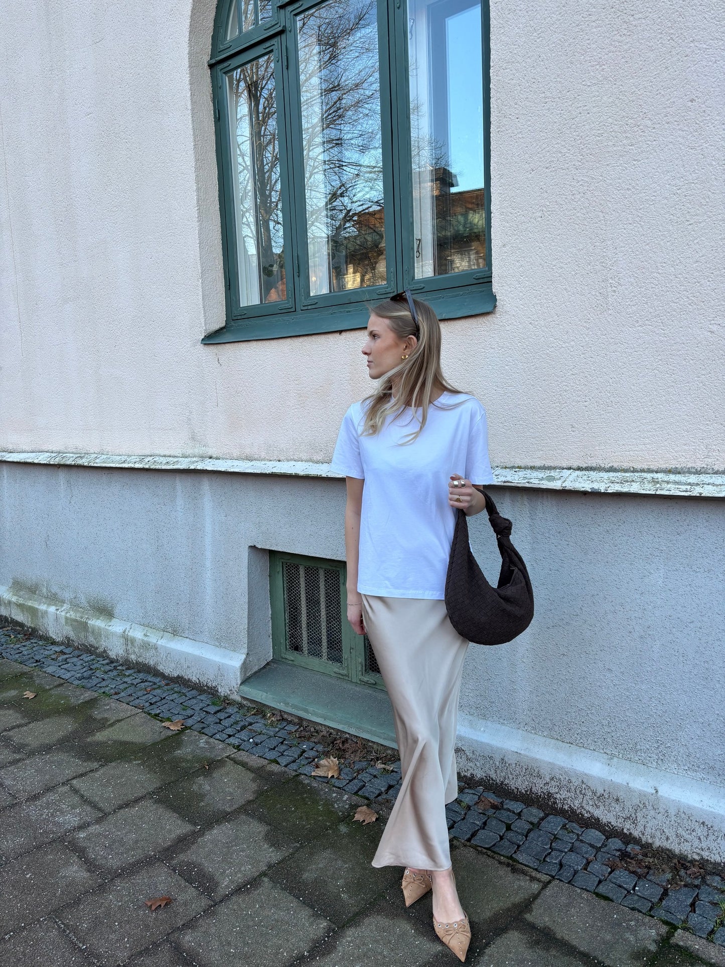 VIELLETTE Midi Skirt - Cement